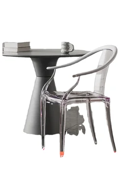 XL שקוף האוכל כיסא פלסטיק קריסטל כסא אקרילי צואה משענת הכיסא Taishi