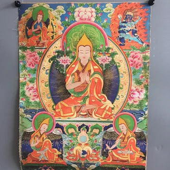 סט של high-definition Thangka הקמיע של בודהה, אלוהים של עושר, בעיר Wenxi קליגרפיה וציור