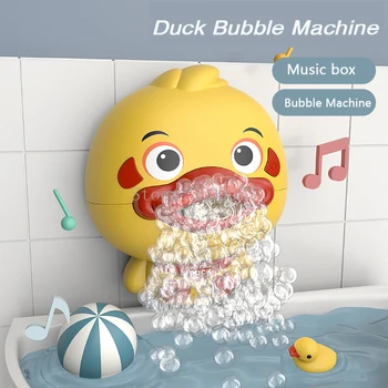 בייבי אמבט צעצועים אלקטרוניים בועה ברווז במים המשחק יוצר בועות בריכת שחייה אמבטיה סבון, מכונת שירותים צעצועים לילדים ילדים
