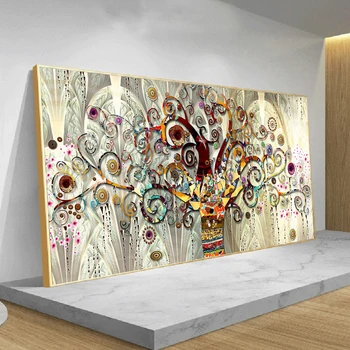 עץ החיים על ידי גוסטב קלימט נוף קיר תמונות אמנות הציור, אמנות קיר הסלון לעיצוב הבית (ללא מסגרת)
