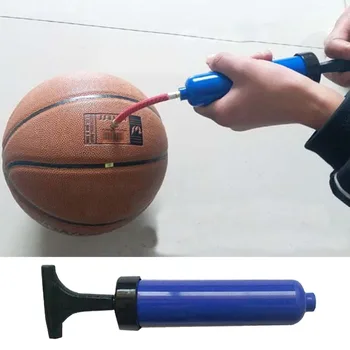 10pcs/סט לצינור הגמיש כדורעף כדורגל כדורסל עם מחט ביד משאבת אוויר 8inch עמיד בלון כדור Inflator נייד