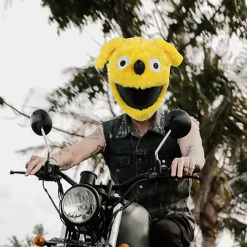 קסדת אופנוע כיסוי אופנוע חיצוני מגן אוניברסלי קטיפה מצוירת