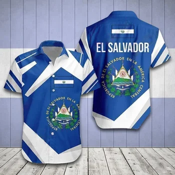 גברים החולצה של אל סלבדור כסמל לאומי הדפסה הוואי פולו שרוול קצר חולצת יוניסקס בגדים לגברים בתוספת גודל חולצת הטריקו