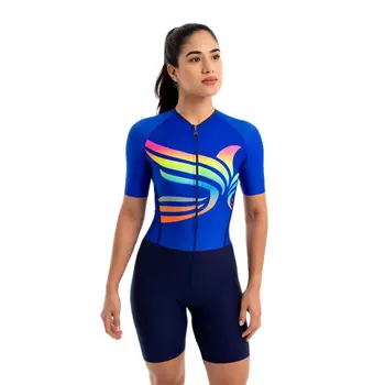 נשים שרוול קצר של רכיבה על אופניים Skinsuit Macaquinho Ciclismo Feminino האופניים Pro צוות בגדים Jumpuit Mtb ריאד אופניים Speedsuit