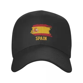 אופנת יוניסקס הדגל של ספרד כובע בייסבול למבוגרים ספרדית פטריוטי מתכוונן אבא הכובע על גברים, נשים, הגנה מפני השמש Snapback כובעי