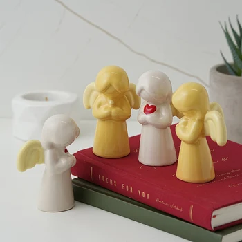 אסתטי מלאכים פסלים וצלמיות עיצוב חדר קישוט לקישוט הבית השולחן אביזרים מיניאטורות מלאכה מתנות