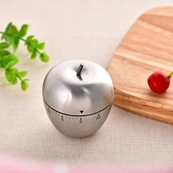 קידום שעון כרונומטר מתכת טיימרים 1 שעות צורת תפוח ידידותי לסביבה להגדיר זמן תזכורת מטבח טיימרים השעון במטבח