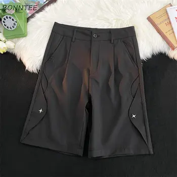 שחור קצרים רחבים גברים קיץ בציר האמריקאי טקטי מכנסיים מינימליסטי מגניב אופנת רחוב בני נוער נאה Шорты כל-התאמה שיק