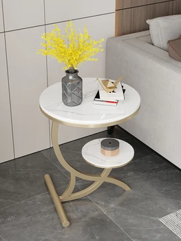 אור יוקרה תה השולחן אמנות מודרנית הסלון נורדי פשוטה קפה שולחן עגול ספה שולחן צד couchtische ריהוט הבית