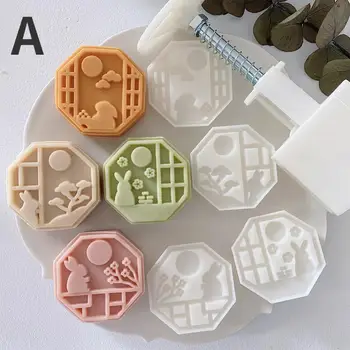 3D ארנב צורה Mooncake תבניות רב תכליתי לשימוש חוזר פסטיבל עוגיה לקשט כלי
