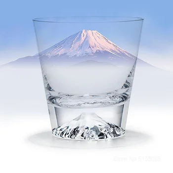 הר וויסקי זכוכית בסגנון יפני קריסטל כוסות יין כבד בסיס הר אבן ויסקי כוס מים כוס ספל בירה Dropshipping