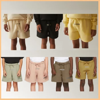יסודות האופנה לילדים מכנסיים קצרים מכתב הפוכה הסמן כותנה קצרים מותג יוקרה עיצוב היפ הופ רחוב מזדמנים מכנסיים