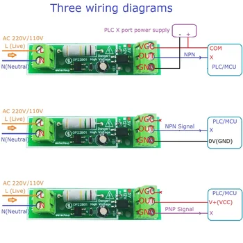 110V/220V AC מתח זיהוי משק החשמל ההפעלה/כיבוי תזכורת מודול עבור Arduino פאי PLC מיקרו-בקרים stm32 ESP8266