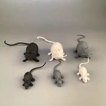 הילדים ליל כל הקדושים מתיחה צעצוע סימולציה אימה העכבר בשלושה צבעים אפור לבן שחור מפחיד העכבר מצב בדיחה מסובך המשחק צעצועים