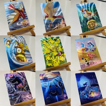 9Pcs/סט פוקימון גס כרטיסי פלאש פיקאצ ' ו Raichu Ponyta Pidgey Pidgeot קלאסי משחק אנימה אוסף כרטיסי מתנה צעצועים