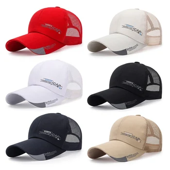 מתכוונן חגורות Snapback כובע יוניסקס ספורט טניס כובעי חיצונית הליכה טיפוס כובע בייסבול לנשימה רשת הקיץ גולף כובעים