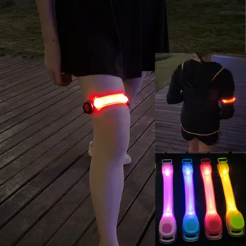 לילה רץ סרט אור LED חיצוני ספורט נטענת USB חגורת הבטיחות היד הרגל אזהרה צמיד רכיבה על אופניים אופני אופניים אור