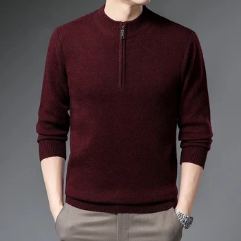 אי-ברזל גברים של אפור שחור סוודרים אביב סתיו בגדי חורף 2023 למשוך OverSize 3XL בסגנון קלאסי קליל Pullovers