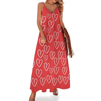 לב אדום שמלה ללא שרוולים שמלות קיץ נשים 2023 שמלה שמלות קיץ לנשים