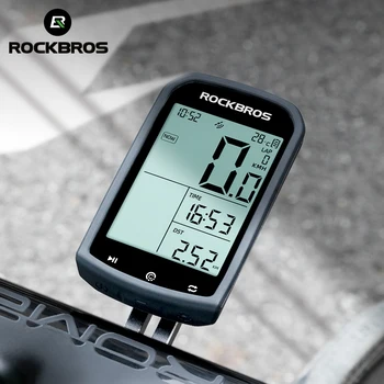 ROCKBROS אופניים המחשב GPS 5.0 נמלה Bluetooth עמיד למים אלחוטית Cyclocomputer מד מהירות האופניים סטופר אופניים אביזרים