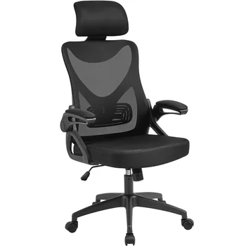 SmileMart ארגונומי רשת הכיסא במשרד גב גבוה, שחור הכיסא במשרד גיימר הכיסא