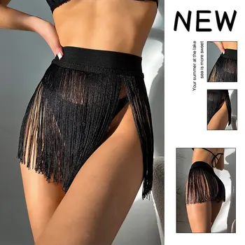 2023 עיצוב חדש ציצית חוף מכנסיים חצאית נשים לכסות קופצים מזדמן שמלות נשים בגד ים סקסי מסיבת מכנסיים קצרים בגד ים