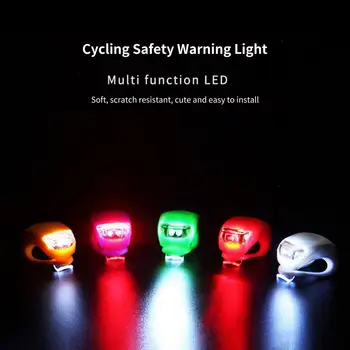 LED נורת אזהרה קטנה אופניים זנב צפרדע אור קומפקטי אור זנב האופניים גומי צפרדע אור ציוד רכיבה על אופניים