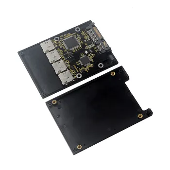 2.5 אינץ ' 4 TF SATA כרטיס מתאם, מתוצרת עצמית SSD Solid State Drive, עבור מיקרו SD כדי SATA קבוצת פשיטה כרטיס