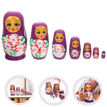 7 שכבה Matryoshka ילדים מלאכה ערכת בובות עץ הילדים ערכות הבית רוסיות עץ עיצוב