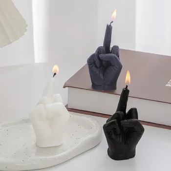 יצירתי כיף נרות האצבע נר בצורת מחווה נרות ריחניים נישה מוזרה מתנות הביתה קישוט קישוטים מתנות יום הולדת