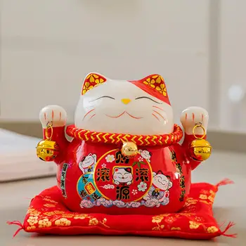 עמיד להצלת קנקן קרמיקה הביצוע בסדר 7 צבעים בסגנון יפני חתול מזל קופת החיסכון ללא ריח