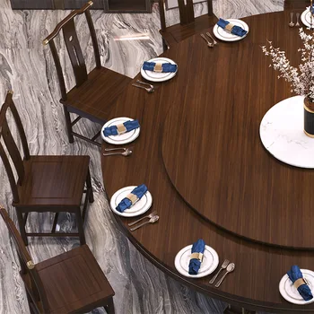 M99 מלון שולחן אוכל גדול, שולחן עגול חשמלי מלון שולחן כיסא שילוב מסעדה צפחה מועדון 15 אנשים, 20 אנשים.