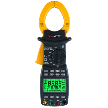 Peakmeter PM2203 מד כוח מהדק תלת פאזי דיגיטלי עם טי - RMS מדידת RS232 הסמכה הפעיל כוח, גורם כוח